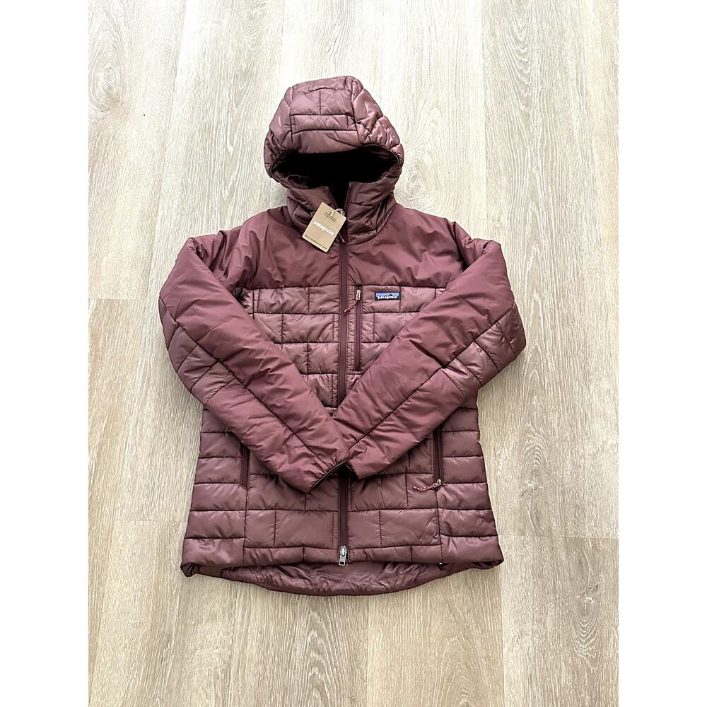 Patagonia Hi-Loft Nano Puff Hoody, Women's Medium, Dark Ruby, NWT - Picture 2 of 4